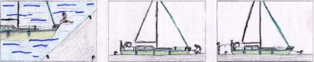 Bande-dessinée de l'arrivée au port - partie 2