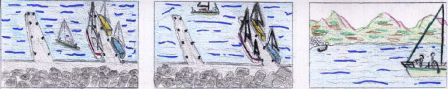 Bande-dessinée de l'arrivée au port - partie 1