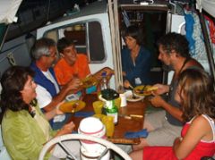 la famille Natalini à bord du Mayéro