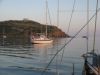 Mouillage à Sounion avec le Voyager 40
