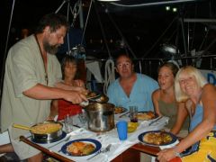 soirée très privée avec l'équipage du Parisis