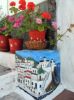 pot décoré et fleuri