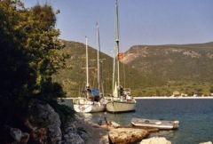 Le Mayero et l'ancien bateau de Philippe dans le Péloponése